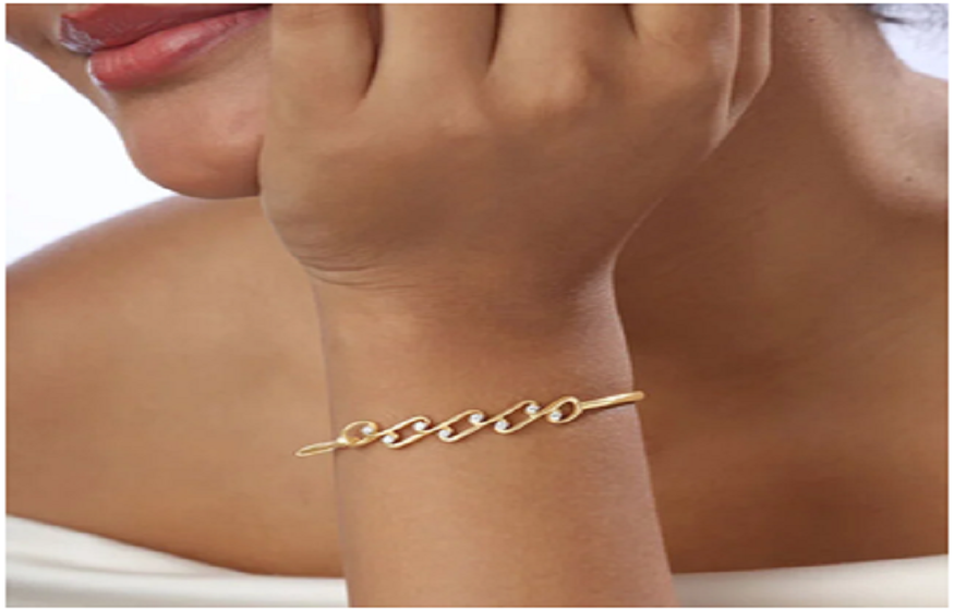 Lustrous Edge Gold Bangle